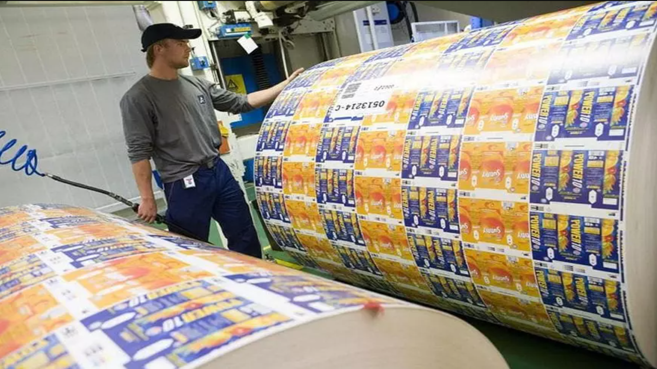 Man near a print roller