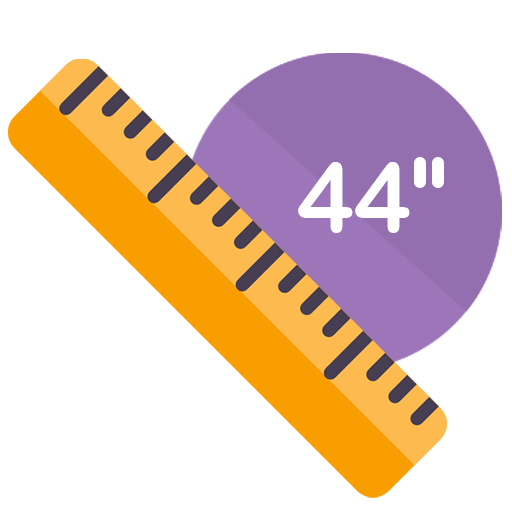 44 inches
